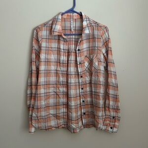 Kuhl Lightweight Plaid Print Button Front Blouse Size XS